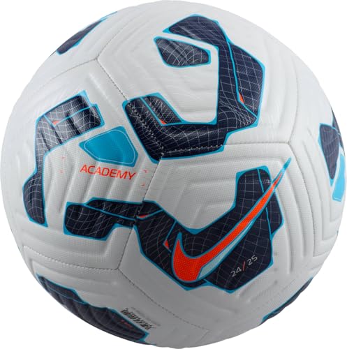 Nike Football Academy - Fa24, White/Blackened Blue/Hyper Crimson, FZ2966-100, 4