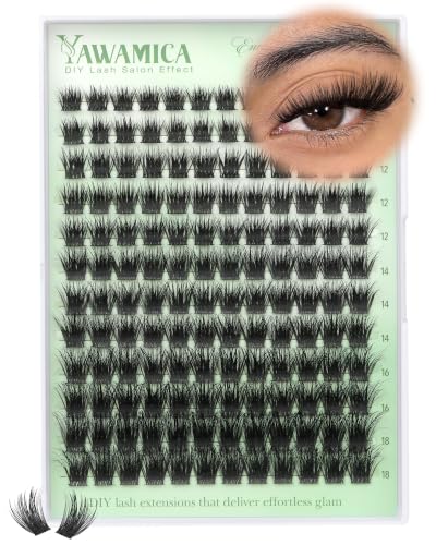 Yawamica Fluffy Lash Clusters Wispy Volume Cluster Eyelash Extensions Beauty and Personal Care Yawamica Default Title