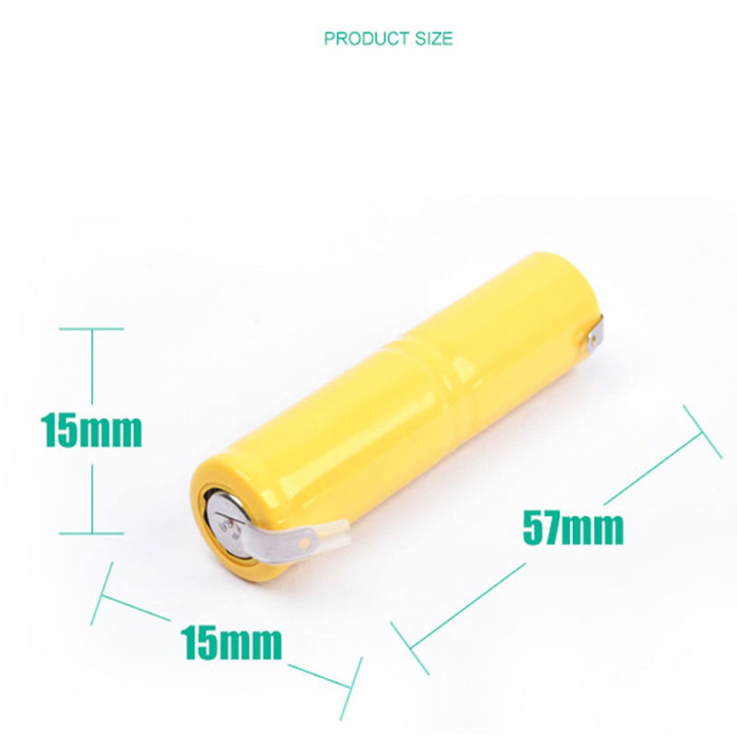 RGYDFTYGH 2.4V AA Battery 400mAh Ni-CD 2/3 AA 2.4V Rechargeable Battery with Welding Tab for Electric Shaver Razor LED Light 2/3AA 2pcs Beauty and Personal Care RGYDFTYGH