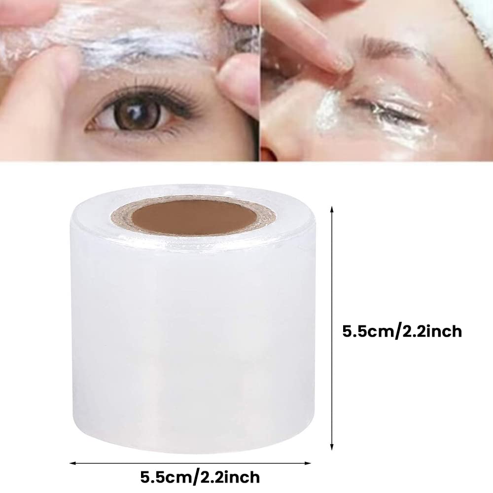AIYUENCICI Disposable Eyebrow Tattoo Plastic Wrap Preservative Film with Microblading Kit for Lip Blush, Eyebrow Lamination Lash Lift Permanent Make