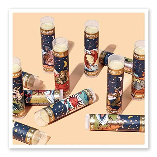 Crazy Rumors Aries Zodiac All Natural, Plant Based Lip Balm to Moisturize and Nourish your Lips - Fire Blend (Sweet Orange, Fresh Berry, Aromatic