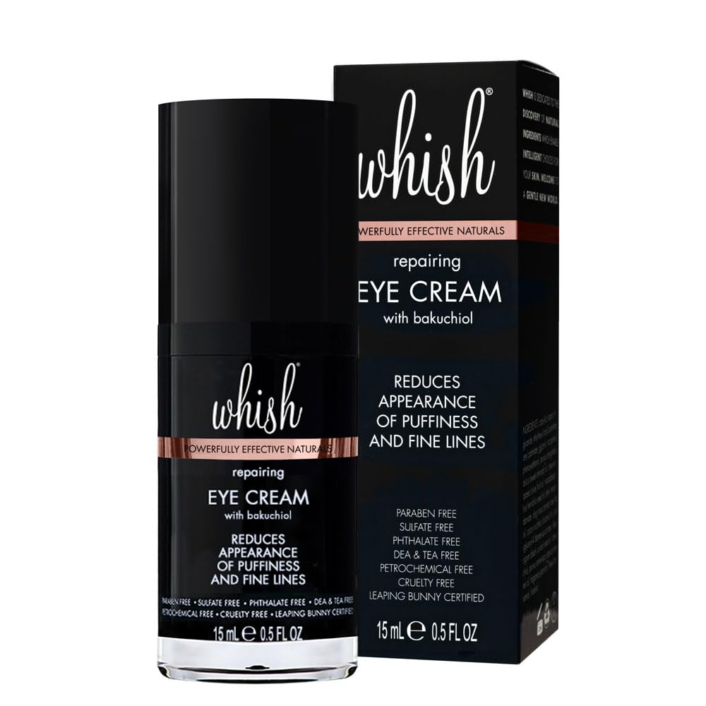 Whish Repairing Eye Cream - Reduces Puffiness & Appearance of Fine Lines, Reduces the Appearance of Bags & Dark Circles, Has Gentle All Natural