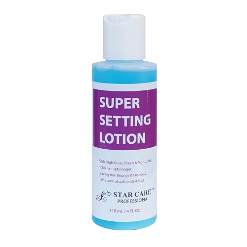 Star Care Professional Super Setting Lotion, 4oz (118ml), Advanced Heat Protectant for Thermal Styling, Blow Drying & Curling - Volumizing