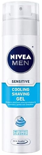 Nivea Men Sensitive Cooling Shaving Gel, 7 Oz (Pack of 5)