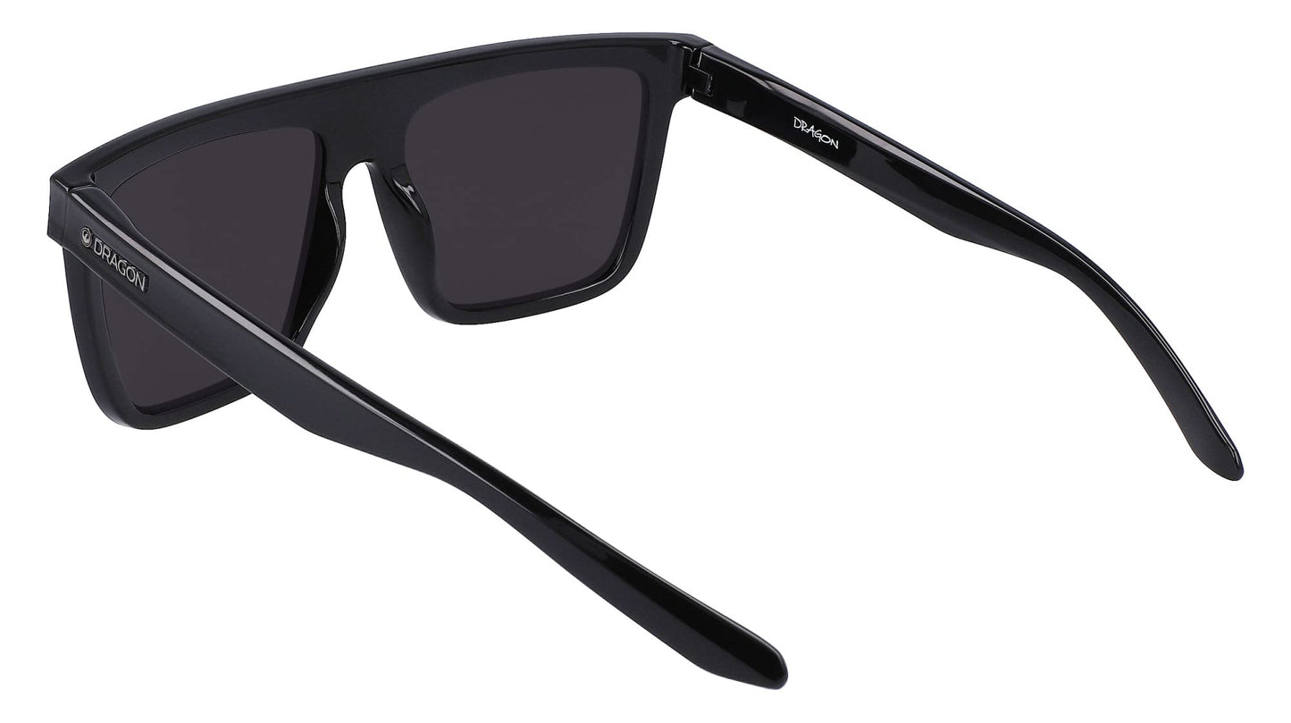 Dragon Womens Tempest Sunglasses -Shiny Black Frame | Ll Smoke Polar Lens