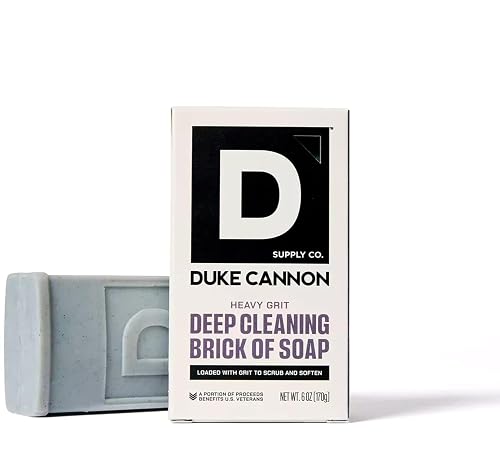 Duke Cannon Supply Co. Heavy Grit Deep Cleaning Brick Of Soap For Men - Aloe Vera + Shea Butter - Mandarin and Mint (6oz)