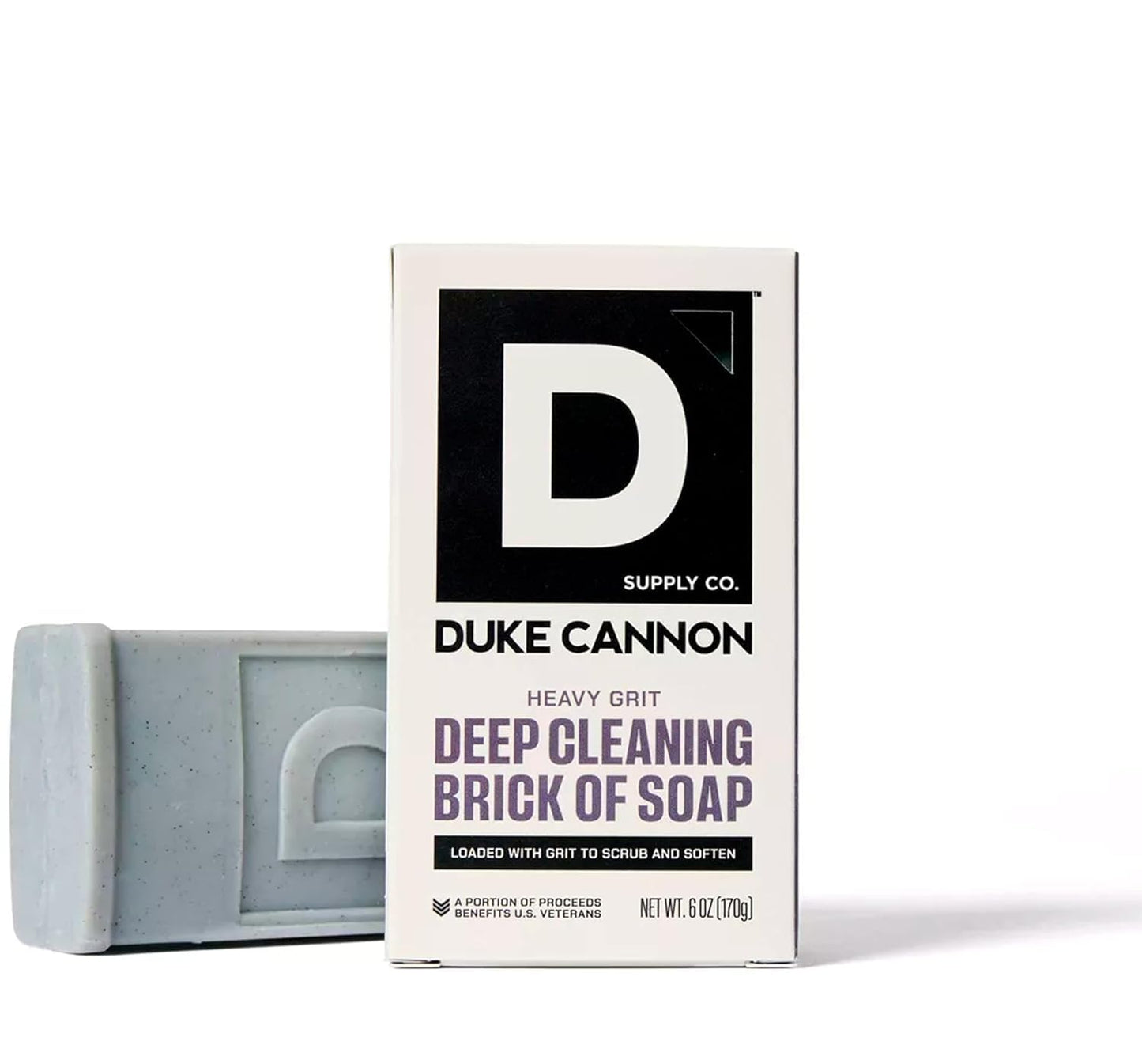 Duke Cannon Supply Co. Heavy Grit Deep Cleaning Brick Of Soap For Men - Aloe Vera + Shea Butter - Mandarin and Mint (6oz)