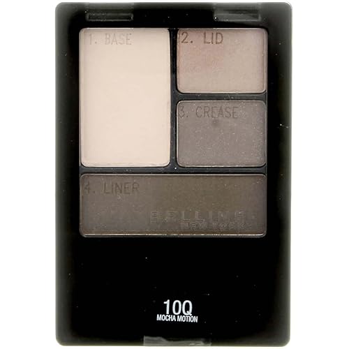 Maybelline New York Expert Wear Quads Eyeshadow, Mocha Motion [10Q] 0.17 oz (Pack of 3)