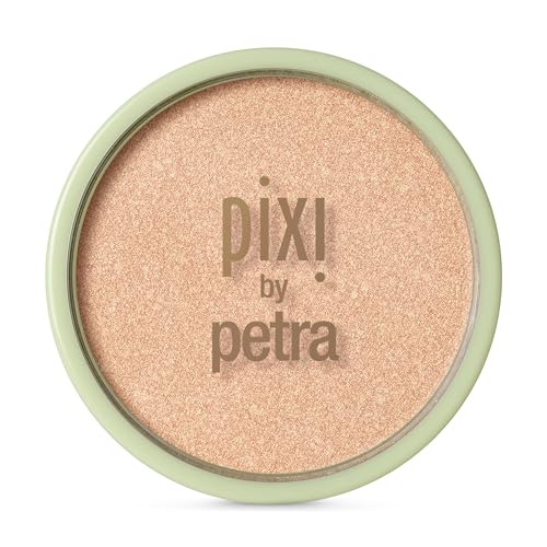 Pixi Glow-y Powder | Radiant Blush & Highlighter Duo | Silky, Light-Reflecting Radiance Powder | Adds Sheer Color & Glow | Peach-y Glow | 0.36