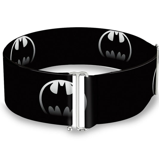 Buckle-Down Women's Cinch Belt Bat Signal-4 BlackSilver Fade 23 to 42 Inch, Multicolor