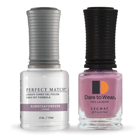 LeChat Perfect Match Gel Polish, Always & Forever, Mauve with Cream Finish, Easy Application, Soak Off Formula, 0.5 Fl Oz Beauty & Personal Care LECHAT