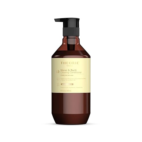 Theorie Monoi and Buriti Glossing Conditioner - Hydrate & Shine - Suited for Coarse and Dry Hair - Protects Color & Keratin Treated Hair, Pump Bottle