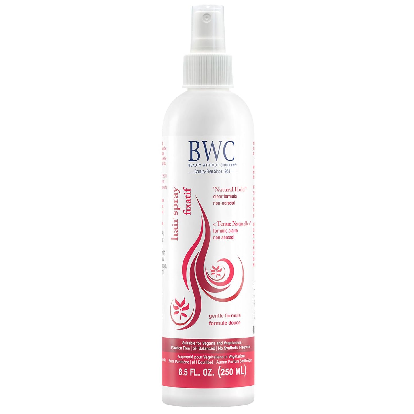 Beauty Without Cruelty Hair Spray, “Natural Hold” - Non-Aerosol Spray with Rosemary, Lavender & Green Tea Extracts, Vegan-Friendly & Cruelty-Free, 8.5