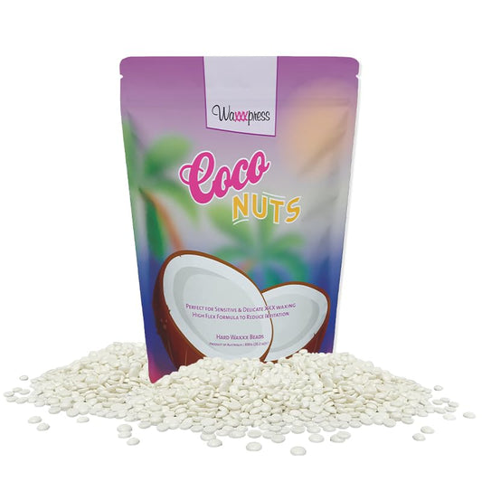 Waxxxpress Coconuts Hard Wax Beads 28.2oz - Professional, Gentle, Creamy Wax Formula Delivers the Best Brazilian Waxes, White Beauty and Personal Care Waxxxpress