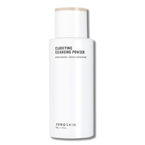 JUNO & Co. Cleansing Powder, Exfoliating Face Wash, 10-Ingredient Powder-to-Foam Cleanser with Hyaluronic Acid, Rice Extract, and Papain Enzyme, No