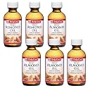 De La Cruz Sweet Almond Oil - Expeller Pressed Almond Oil for Skin and Hair 2 FL. OZ. (59 mL) - 6 Bottles