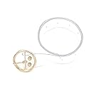 YADIRF Trendy Chic Transparent Women Buckle Belt Wide Waist Waistband Clear For Women Girls (Round Gold)