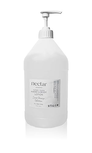 World Amenities - Nectar Body Lotion | 1 Gallon, 3.8L | Sweet Orange Blossom Refill Bottle With Pump, Hotel Amenities, Airbnb Rentals, Suitable