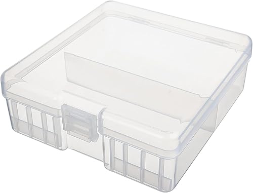 Fielect 100 x AA Battery Storage Case Holder Organizer Box Transparent