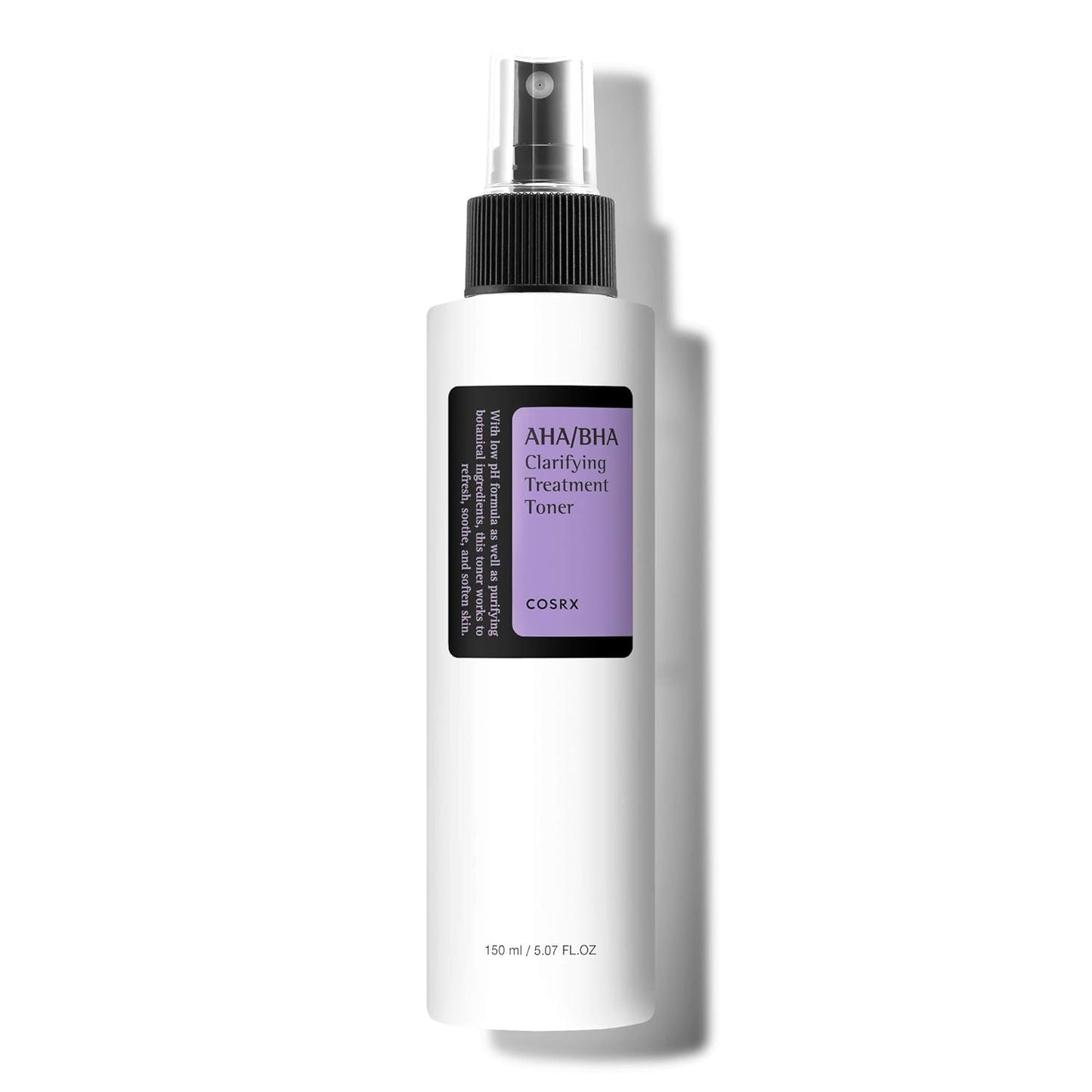 COSRX AHA/BHA Treatment Toner 5.07 fl.oz/ 150ml, Facial Exfoliating Spray for Whiteheads, Pores, & Uneven Skin, Korean Toner, Not Tested on Animals