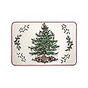 Spode - Bath Mat, Cotton Bath Rug, Holiday Bathroom Decor (Spode Christmas Tree Collection, 20" x 30")