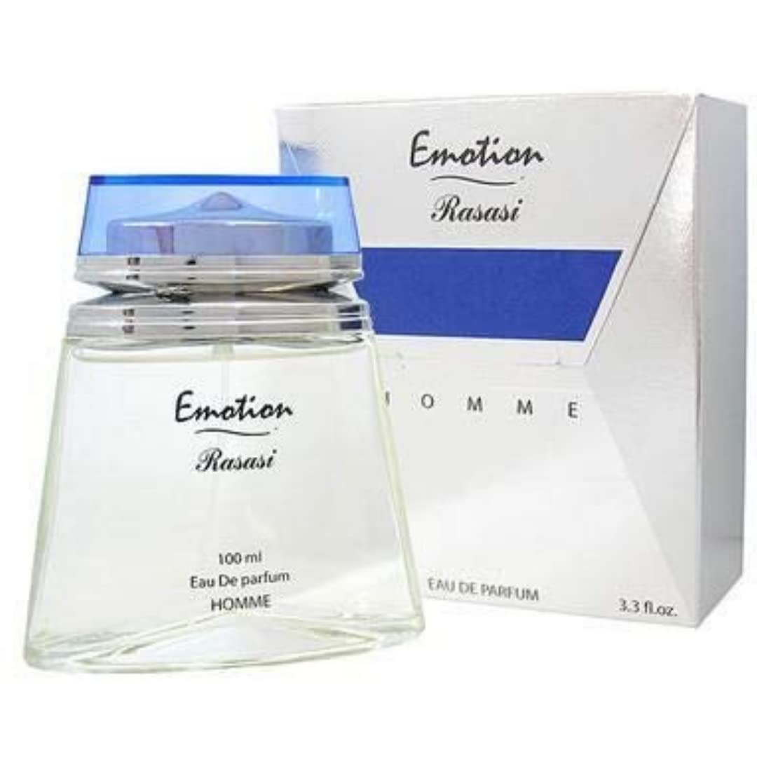 RASASI Emotion for Men EDP - Eau De Parfum 100 ML (3.4 oz) | Middle Eastern | Encaptures Fresh Notes or Bergamot & Orange Blossom in Opening, Floral