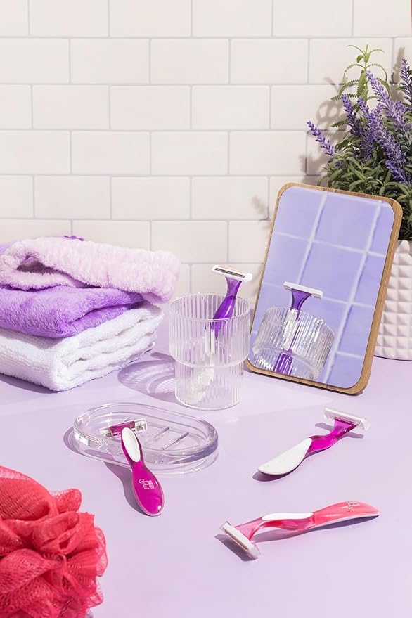 BIC Soleil 3 Scented Women's Disposable 3-Blade Razors, Lavender Scent, Vitamin E Strip, College Dorm Room Essential, Shower Caddy and Toiletry Bag Beauty and Personal Care BIC