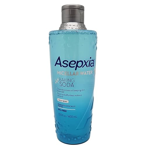 Asepxia Baking Soda Micellar Water Cleanser & Makeup Remover, 13.5 Ounce