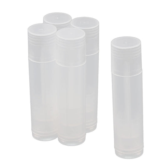 Ruilogod Plastic Empty Lip Balm Tube Lipstick Chapstick Container Cosmetic Holder 5 Pcs Clear (id: 004 6b1 f43 ffe ed9 Beauty and Personal Care Ruilogod