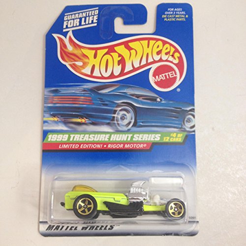 Hot Wheels - Mattel Wheels - Limited Edition Treasure Hunt Series (1999) - Rigor Motor (Lime Green) - #4 of 12 - Collector #932