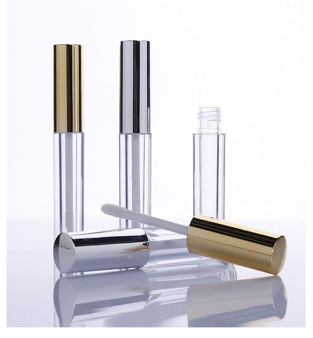 J.B.Y JUST BE YOURSELF 30 Plastic PET Lip Gloss Tubes 10ML Balm Container Clear Stopper Multi Color Lot (Gold)