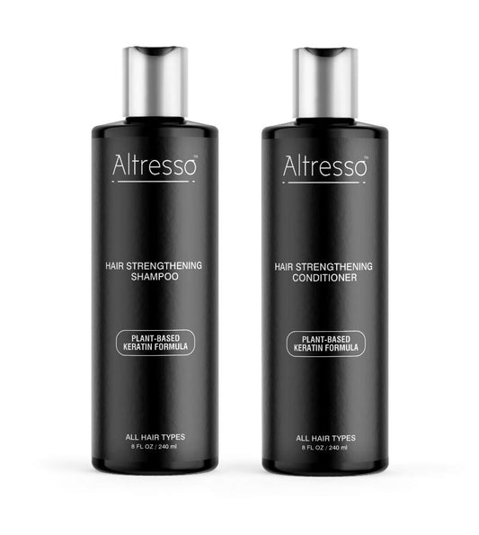 Altresso Hair Strengthening Shampoo & Conditioner Duo - All Natural Arginine-Infused Shampoo and Saw Palmetto-Infused Conditioner for Repairing
