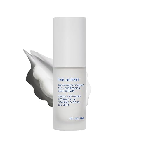 The Outset Vitamin C Eye Cream, Brightening, Hydrating & Wrinkle-Reducing for Fine Lines & Expression Wrinkles, Gentle, Fragrance-Free, Clean, Vegan