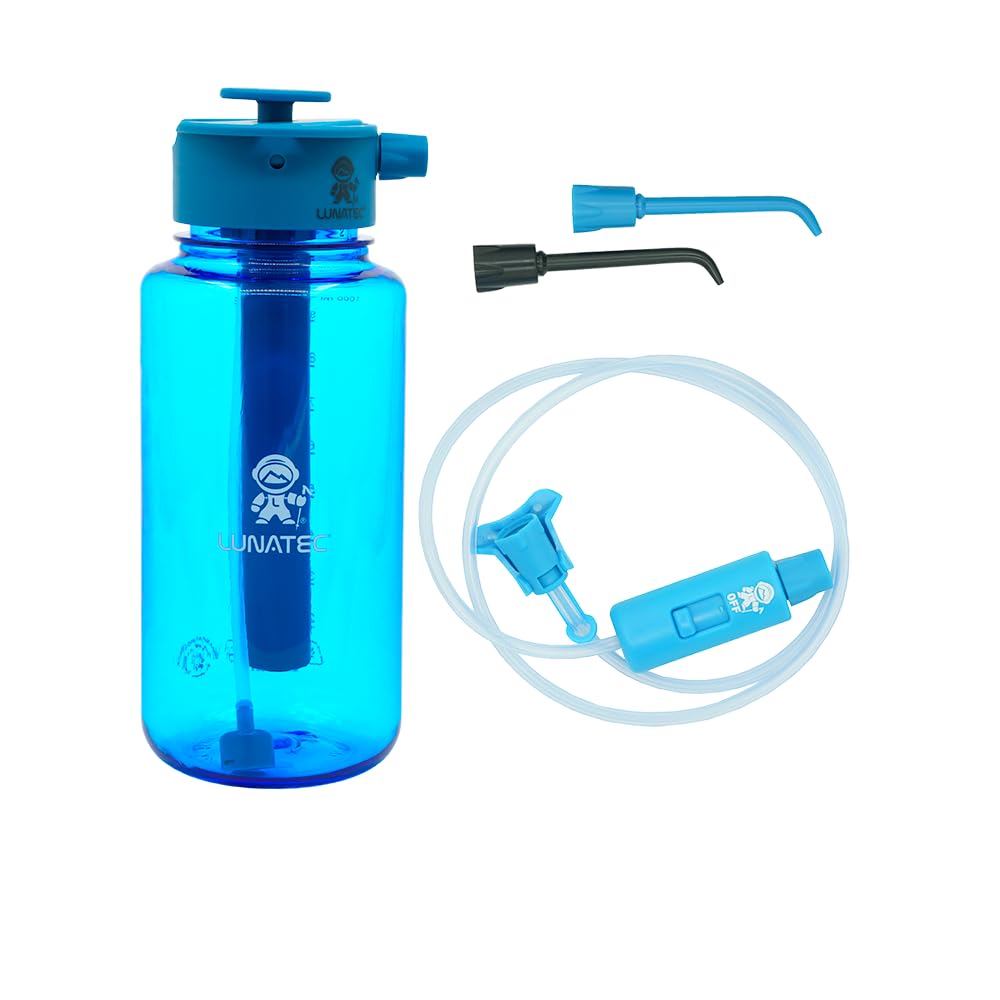 Lunatec® Mist, Shower and Hydration Spray Water Bottle Bundle. Includes BPA Free 1000ml Spray Bottle, Tube Extension, Bidet and Water Flosser…