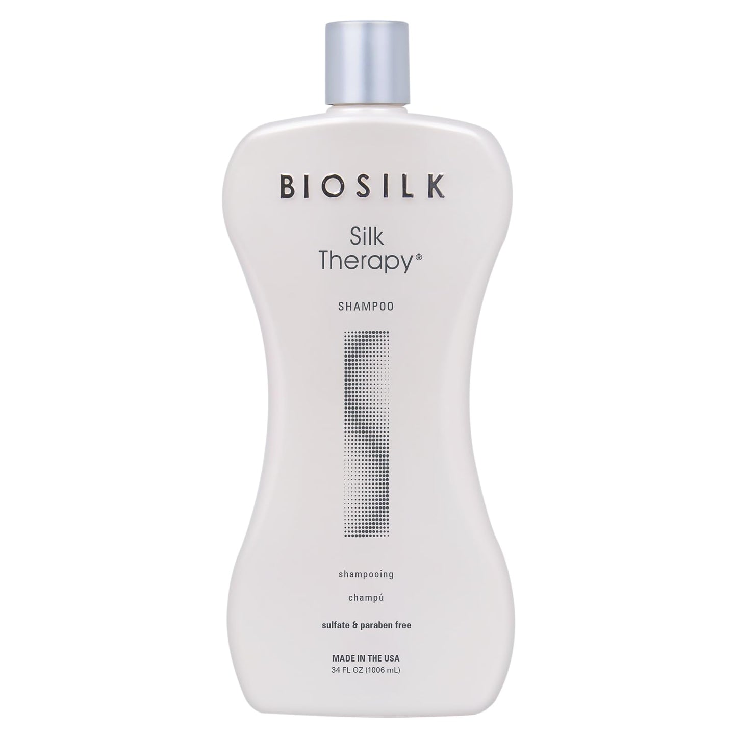BioSilk Silk Therapy Shampoo, Gentle Hair Cleanser for Healthy, Shiny Hair, Conditions with Silk Proteins & Botanical Extracts, Sulfate-Free