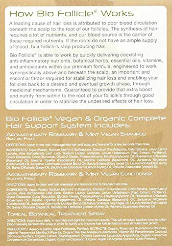 Bio Follicle 3 Step Treatment Package : Includes Shampoo, Conditioner, and Spray