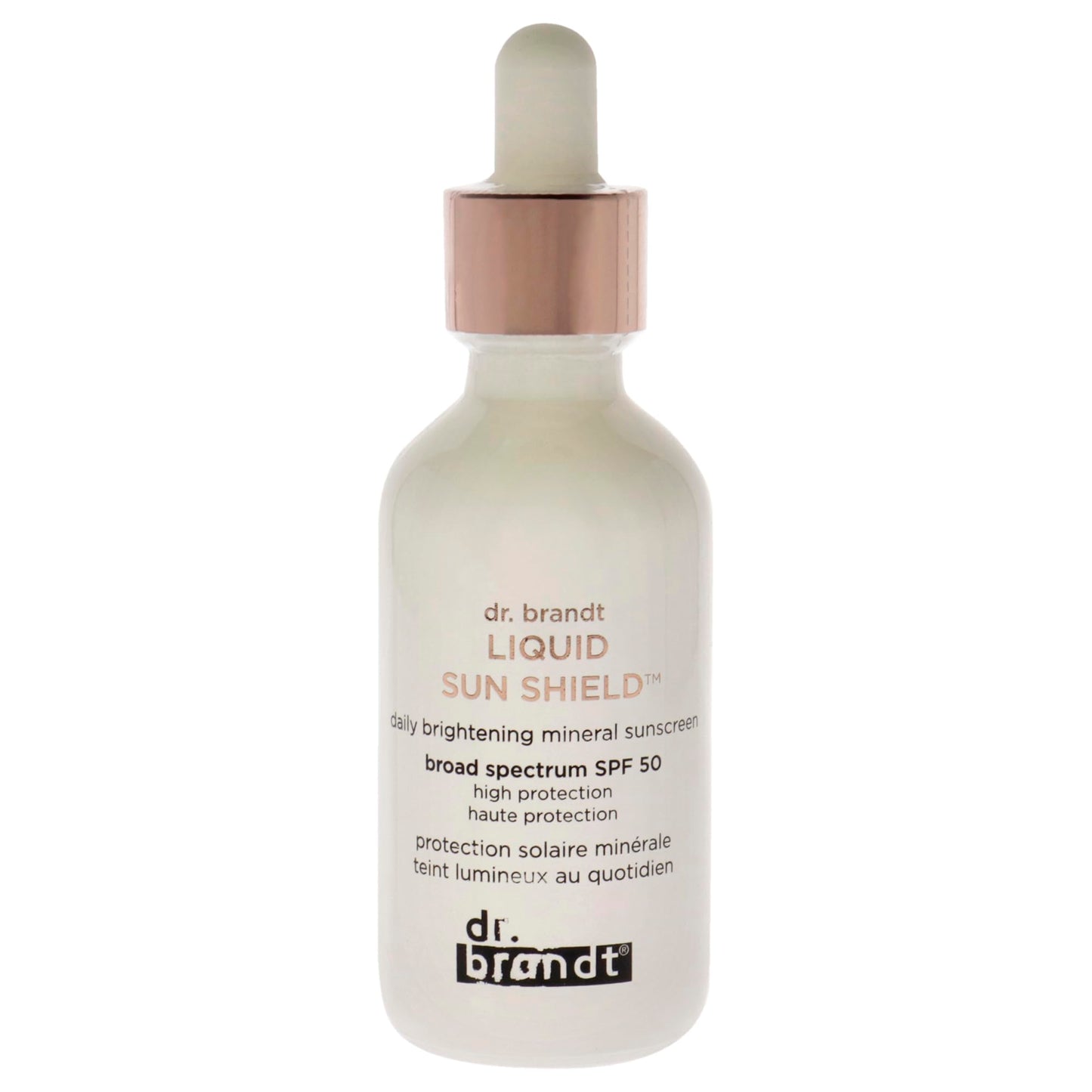 Dr. Brandt Liquid Sun Shield. SPF 50 UVA/UVB Mineral Face Sunscreen. HEV/Blue Light, Infrared and Pollution Protection. Non-Nano Zinc Oxide, Reef-Safe