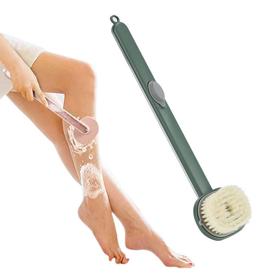 Shower Brush, Long Handle Shower Scrub Brush, Long Handle Bathroom Massage Cleaning Brush, Soap Dispenser Back Brush for Shower Brush Beauty and Personal Care Cricia