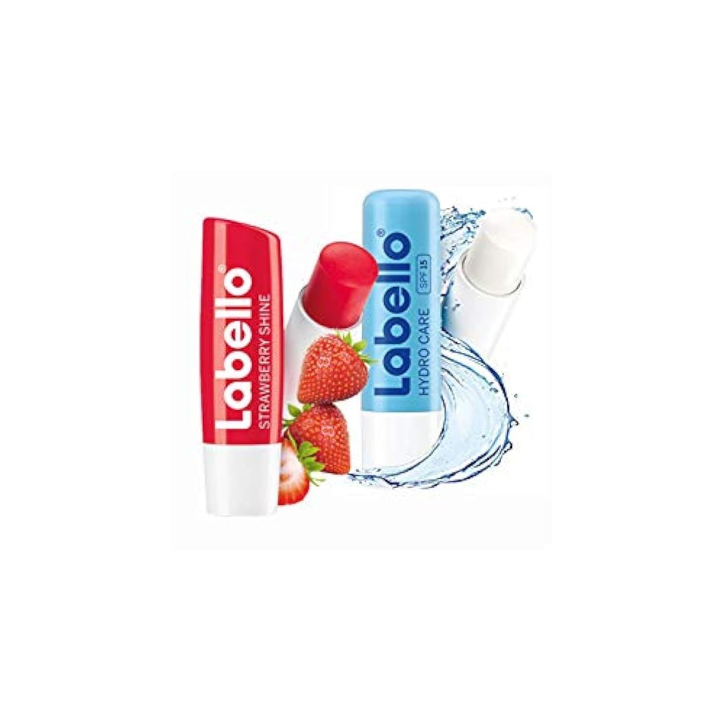 Labello- Strawberry Shine and Hydro Care 4 pack Beauty and Personal Care Labello