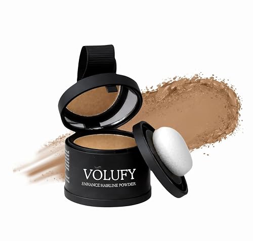 VOLUFY Medium Brown Hairline Powder, Bald Spot Cover Up & Hair Filler