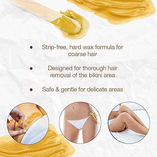 GiGi Brazilian Body Hard Wax for Hair Removal, Non-Strip for Coarse Hair, Ideal for Bikini, Face & Sensitive Areas, 14 oz, 1 Pack Beauty and Personal Care GIGI