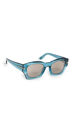 Tom Ford Women's Guilliana Sunglasses, Shiny Blue/Roviex Mirror, One Size