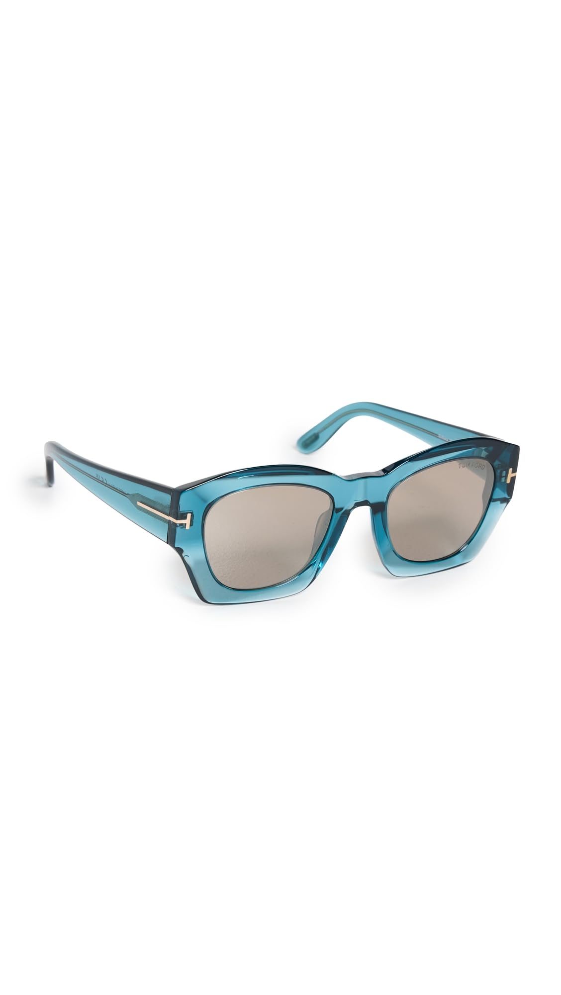 Tom Ford Women's Guilliana Sunglasses, Shiny Blue/Roviex Mirror, One Size