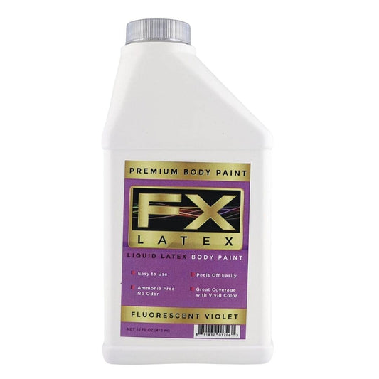 Liquid Latex Fashions- Ammonia Free Natural Face paint for Kids and Adults, Ideal for Art, School Plays, Cosplays and Concerts, Fluorescent Violet- 16