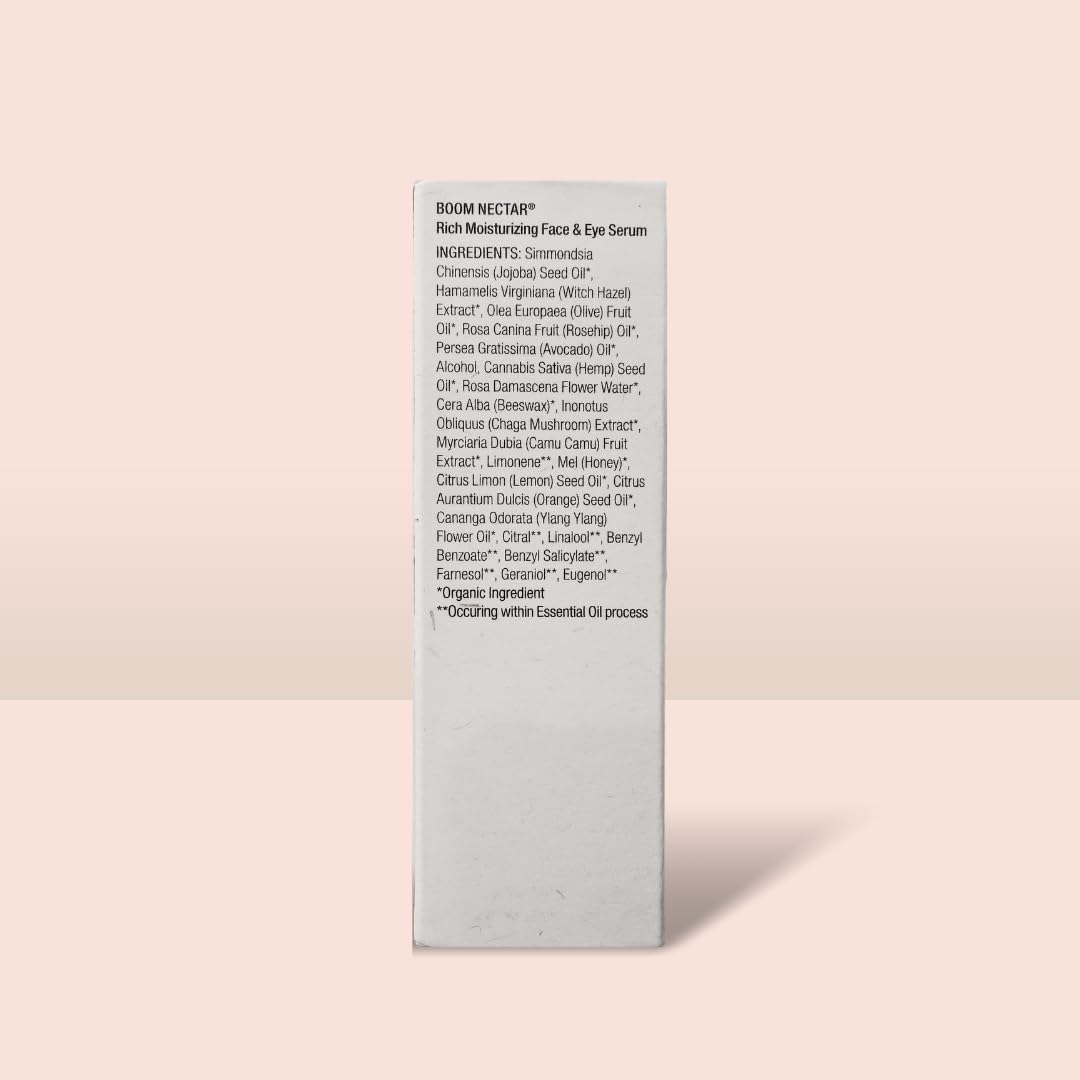 Boom Nectar ® Deep Moisturizing Eye & Face Serum for Sensitive Skin, Facial Serums for Aging Skin to Hydrate and Renew Complexion, Vitamin C Serum