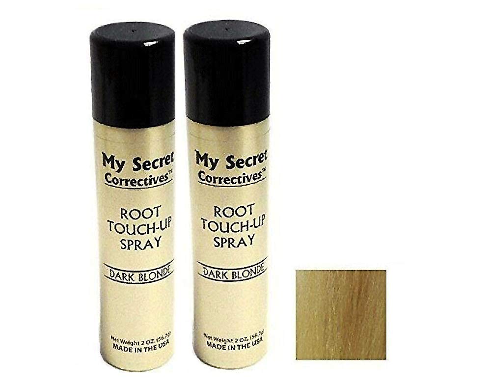 My Secret Correctives Hair Highlighter and Root Touch-up Spray TWO PACK - DARK BLONDE - 2oz x 2