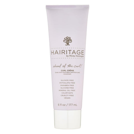 Hairitage Hydrating Jojoba Oil Curl Cream for Curly Hair - Moisturizing Anti Frizz Styling Product for High Definition Curls for Women + Men - Bounce Beauty & Personal Care Hairitage