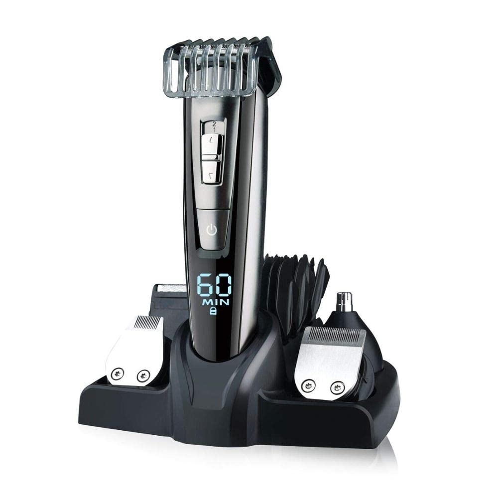 RASRGTRQ Barber Scissors Hair Clippers for Men, All in one Adjustable Beard Hair Trimmer for Men Electric face Body Groomer Hair Clipper Rechargeable Beauty and Personal Care RASRGTRQ