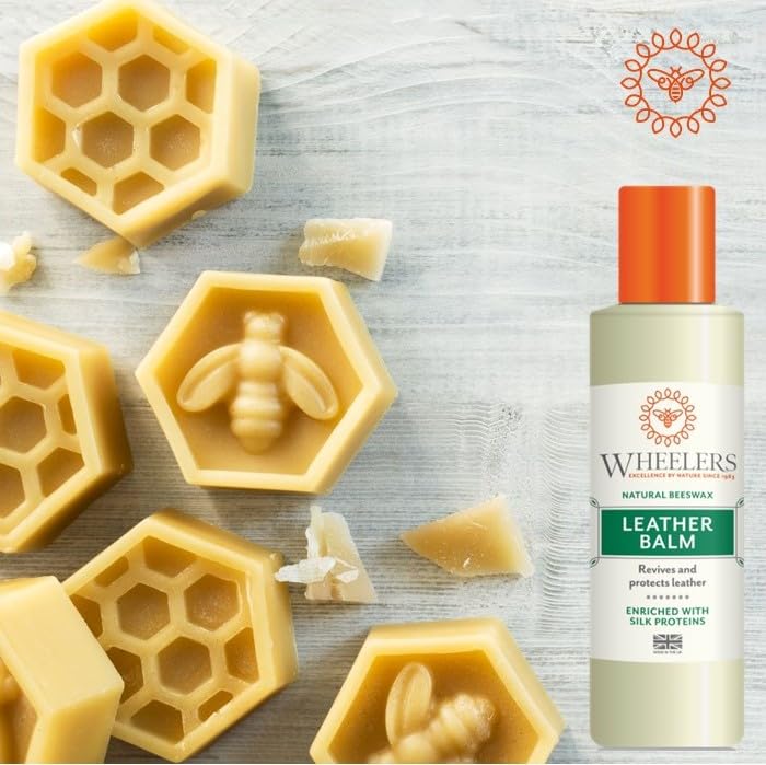 Wheelers Beeswax Leather Balm, 300ml | Cleans, Protects & Revives | Coconut Essential Oils & Vanilla Pods