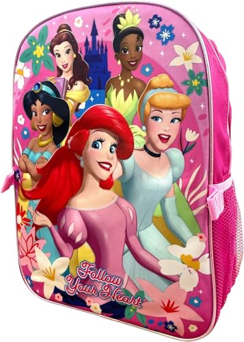 Disney Princess 16 Inch Girl's Backpack With Removable Lunch Box Set (Princess Follow Your Heart)
